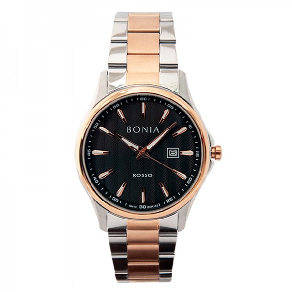 Bonia BR182-2632 Silver Rosegold Black Lady