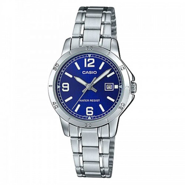 Casio LTP-V004D-2BUDF Silver Blue Lady Steel