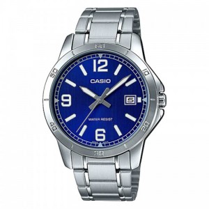Casio MTP-V004D-2BUDF Silver Blue Man Steel