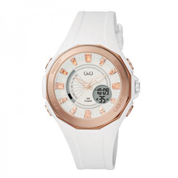 Q&Q GW91J001Y Rosegold White Lady