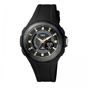 Q&Q GW91J003Y Black Gold Tick