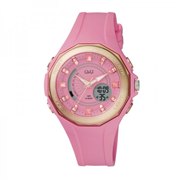 Q&Q GW91J004Y Rosegold Pink Gold Tick