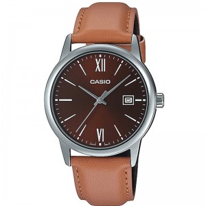 Casio MTP-V002L-5B3UDF Silver Brown