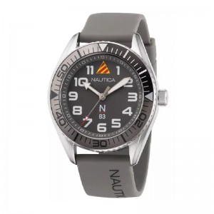Nautica NAPFWF202 Silver Grey Rubber