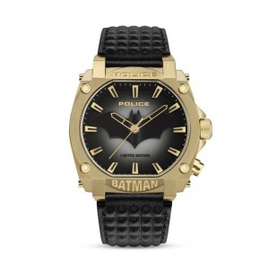 Police PEWGD0022602 Batman Gold Black Leather 