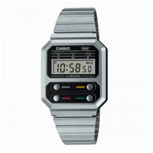Casio A100WE-1ADF Stainless Steel
