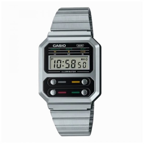 Casio A100WE-1ADF Stainless Steel