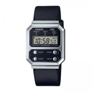 Casio A100WEL-1ADF Silver Black