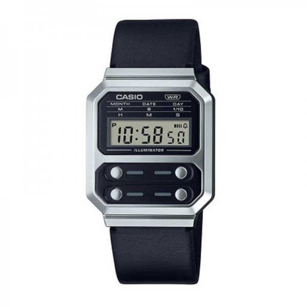 Casio A100WEL-1ADF Silver Black