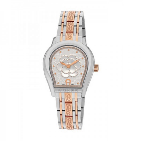 Aigner A111303 Silver Rosegold Flower