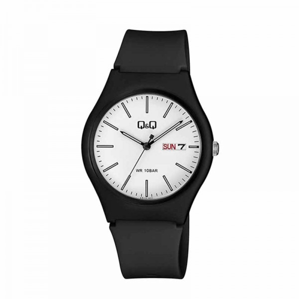 Q&Q A212J001Y Black White Dial Lady