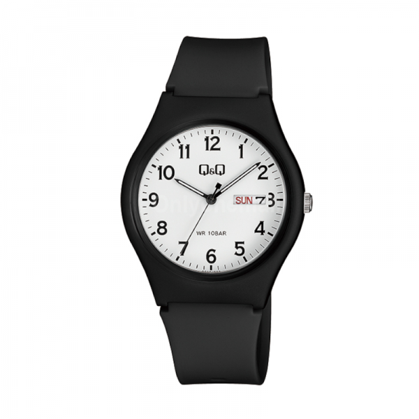 Q&Q A212J003Y Black White Dial Lady