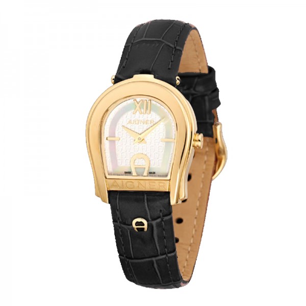 Aigner A24224B Gold Black Leather