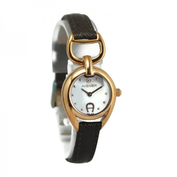 Aigner A24265 Rosegold Brown Leather
