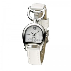 Aigner A32217A Arte Silver White Leather Aigner A32217A Arte Silver White Leather