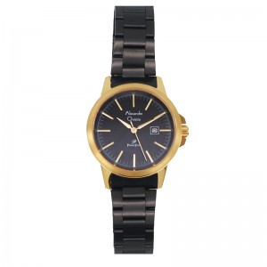 Alexandre Christie AC 1008 Gold Black Steel Lady LDBEGGR