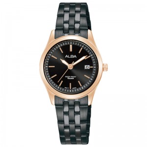 Alba AH7CE2 Rosegold Black Steel Lady