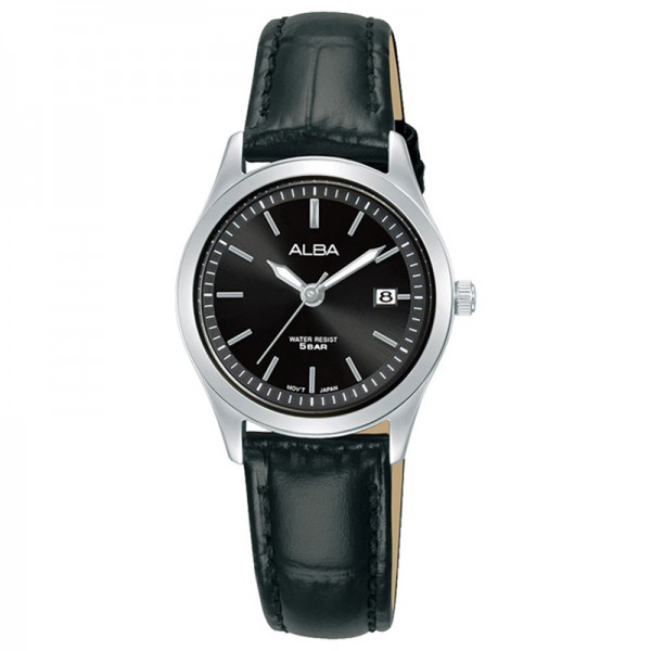 Alba AH7CG5 Silver Black Leather Lady