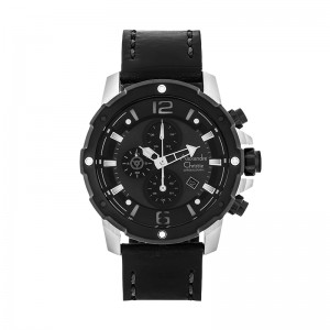 Alexandre Christie AC 6410 Silver Black Leather MCLTBBA