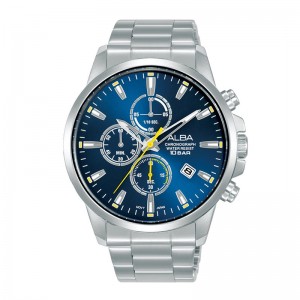 Alba AM3911X1 Silver Blue Chronograph