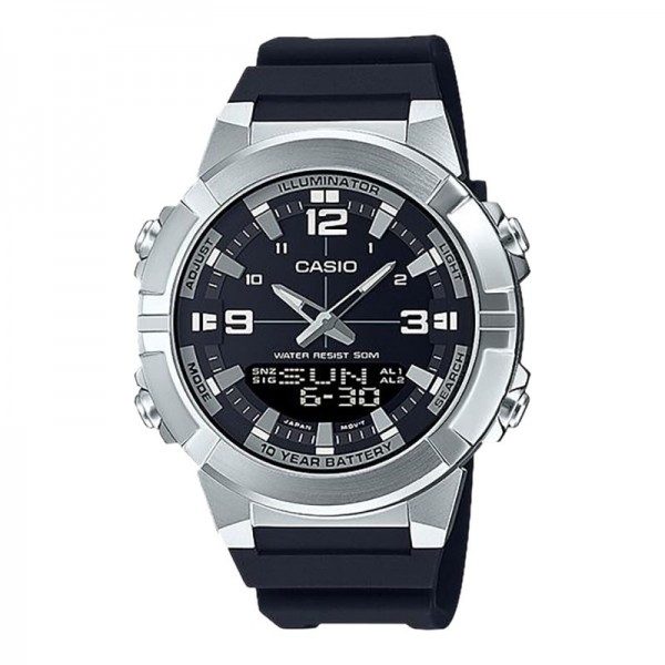 Casio AMW-870-1AVDF Silver Black Rubber