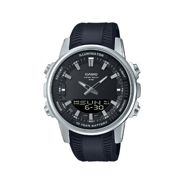 Casio AMW-880-1AVDF Silver Black Rubber