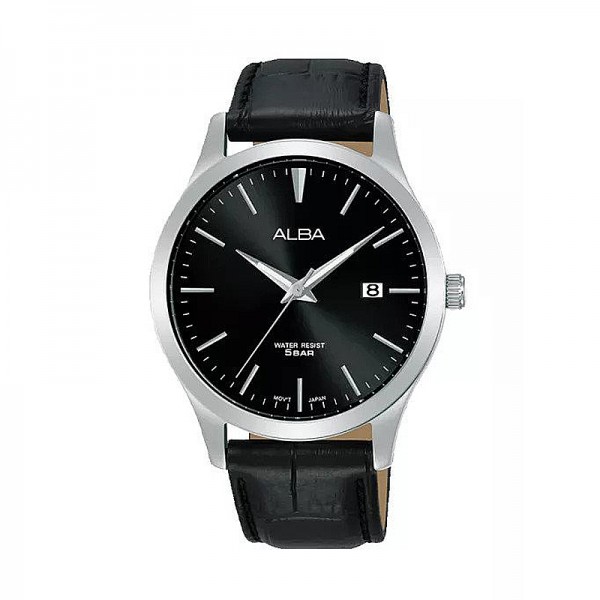 Alba AS9M41X1 Silver Black Leather Man