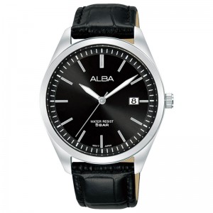 Alba AS9S27 Silver Black Leather Man