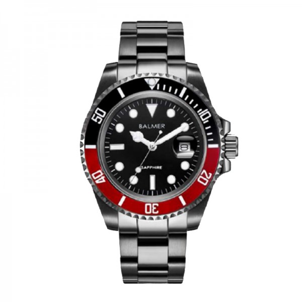 Balmer B-7918M-BK49 Black Red Submariner