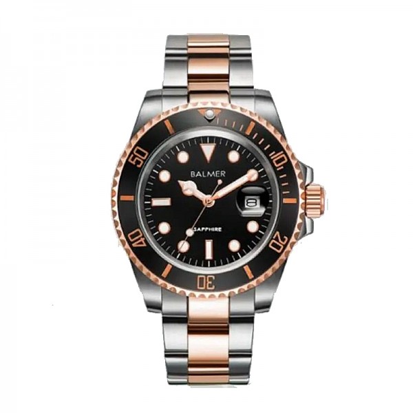 Balmer B-7918M-RTT4 Silver Rosegold Submariner