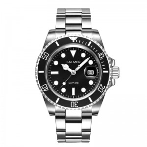 Balmer B-7918M-SS4 Silver Black Submariner