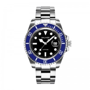 Balmer B-7918M-SS5 Silver Blue Submariner