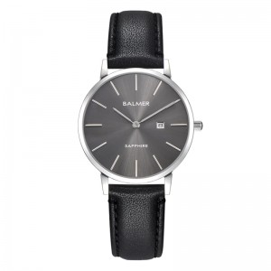 Balmer B-8143L-SS3 Silver Grey Leather Lady