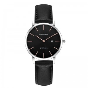 Balmer B-8143L-SS4-8 Silver Black Rosegold Leather Lady