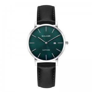 Balmer B-8143L-SS6 Silver Green Leather Lady