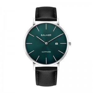 Balmer B-8143M-SS6 Silver Green Black Leather Man