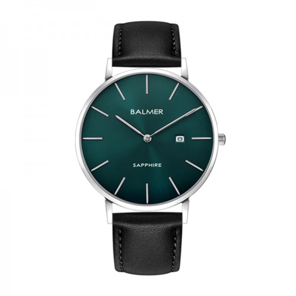 Balmer B-8143M-SS6 Silver Green Black Leather Man