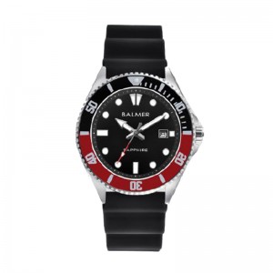 Balmer B-8174M-SS-49 Silver Black Red Black Rubber