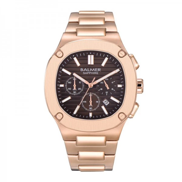 Balmer B-8823MC-RG-10 Rosegold Brown Steel Nautilus