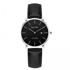 Balmer B-8143L-SS4 Silver Black Leather Lady