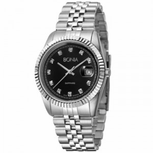 Bonia BNB10550-1337 Silver Black Man