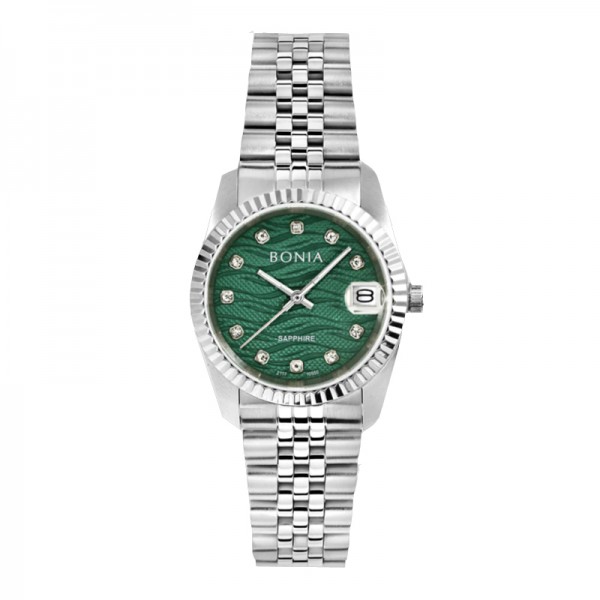 Bonia BNB10550-3307 Silver Green Dial