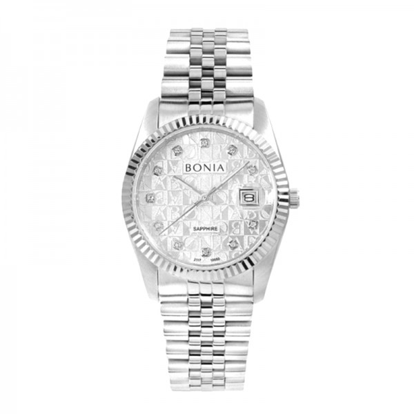 Bonia BNB10550-3316 Silver White SAPPHIRE Lady