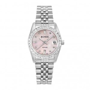 Bonia BNB10553-3377S Silver Pink Sapphire