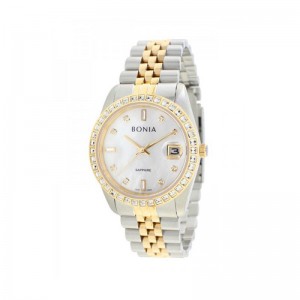 Bonia BNB10553-3157S SIlver Gold White Lady