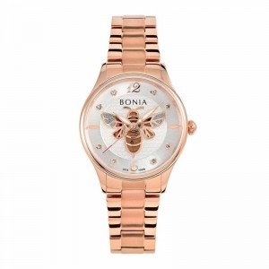 Bonia BNB10698-2515 Rosegold White Bee Lebah