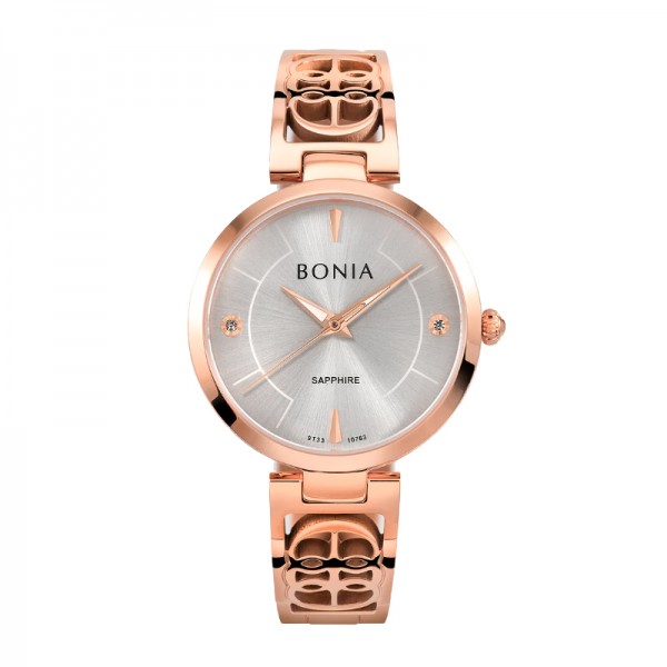 Bonia BNB10763-2513 Rosegold White Steel Sapphire