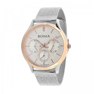 Bonia BR179-1312M Silver Rosegold White
