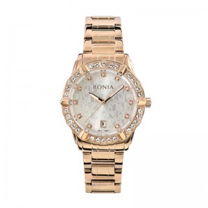 Bonia BNB10651-2517S Full Rosegold White