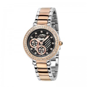 Bonia BR188-2637S Silver Rosegold Black